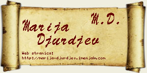 Marija Đurđev vizit kartica